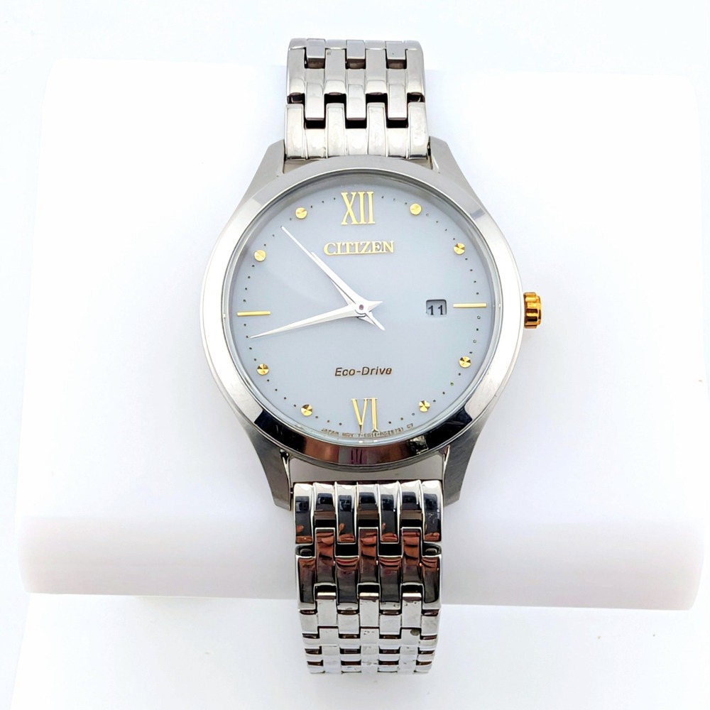Citizen Chandler Watch Eco-Drive E011-R011723 Pearlescent White New Capacitor